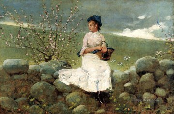  Flores Obras - Pintor del realismo de flores de durazno Winslow Homer